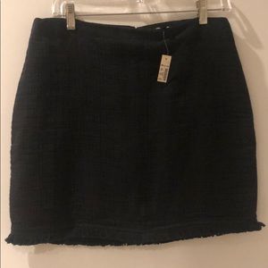 NWT Madewell mini skirt , fringe hem detail SZ 6